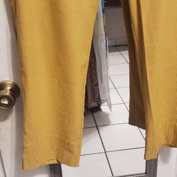 Jones New York Yellow with White Pin Stripe Pants Slacks Trousers Size 18W - Picture 4 of 6